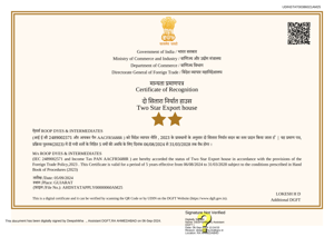 Two_Star_Export_House_Certificate