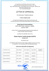 GOTS-Certificate